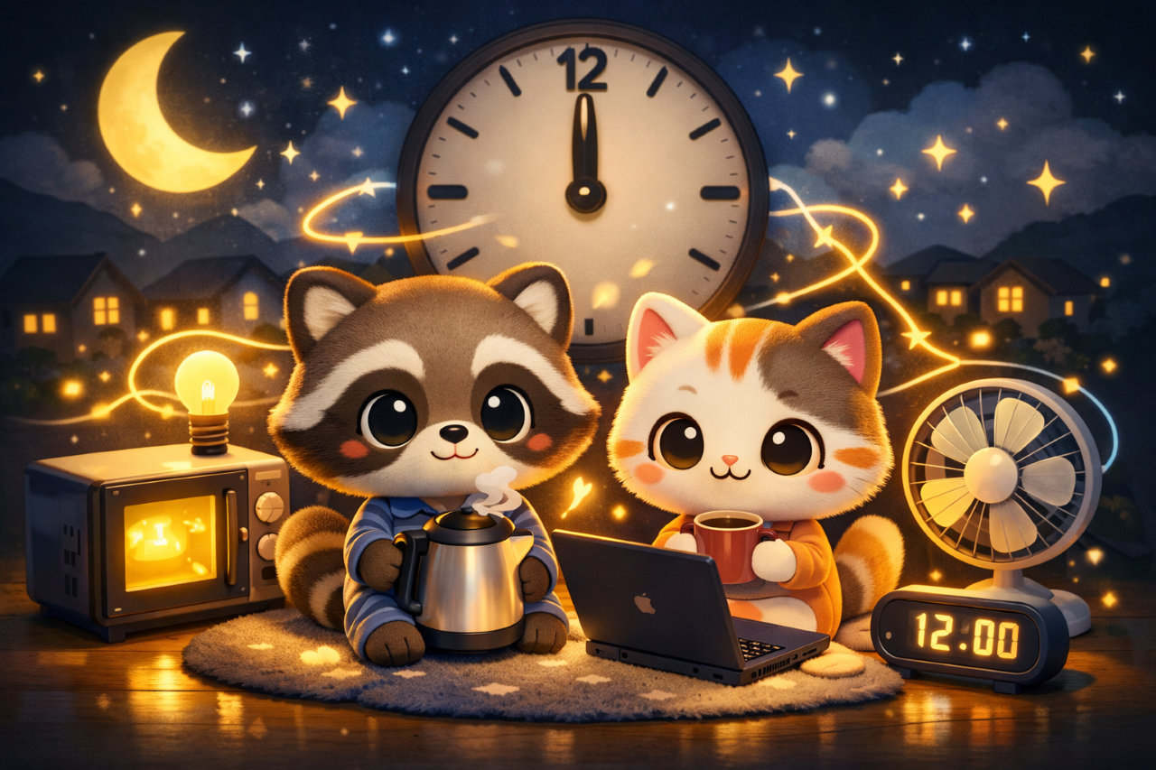 オクトパスエナジーの夜間電力はどのように活用できる？料金と時間帯をわかりやすく解説！